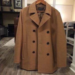 Men’s Michael Kors Camel Peacoat - Medium